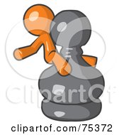 75372-Royalty-Free-RF-Clipart-Illustration-Of-An-Orange-Man-Sitting-On-A-Giant-Chess-Pawn.jpg